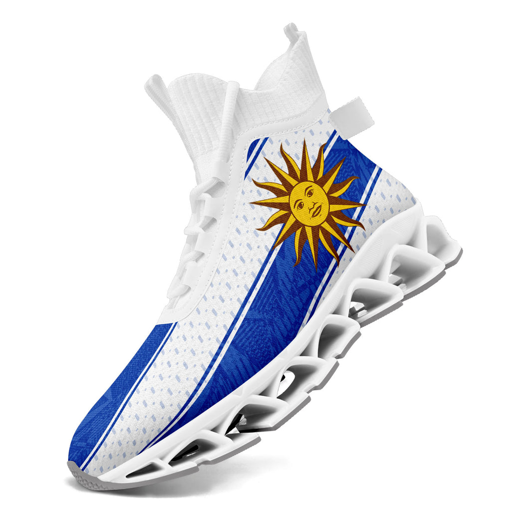 Custom Uruguay 2026 World Cup Sneakers DIY Country Flag Running Shoes Lightweight Sport Shoes Gift for Football Fans Personalized Team Name and Logo FN029XD-F009111-3