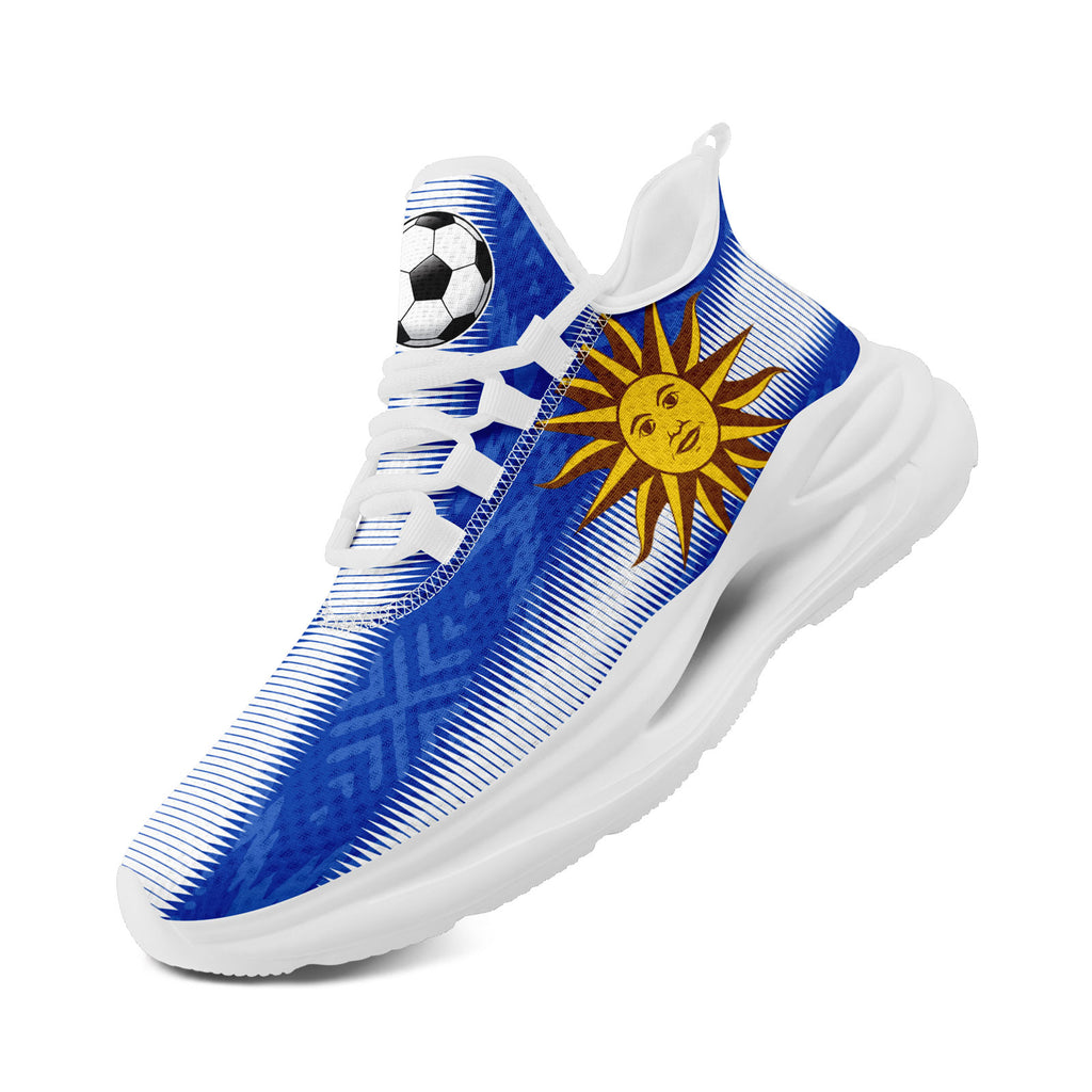 Custom Uruguay 2026 World Cup Sneakers DIY Country Flag Running Shoes Lightweight Sport Shoes Gift for Football Fans Personalized Team Name and Logo FN079-F009082-1