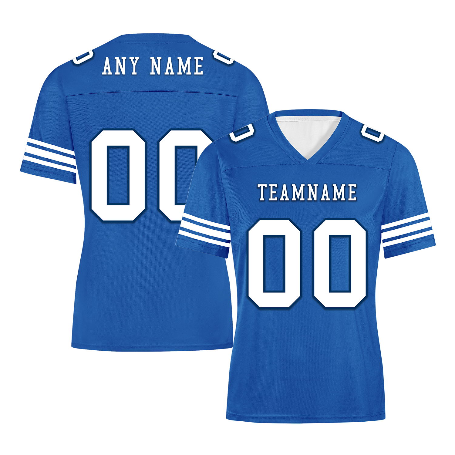 Custom Blue Classic Style Personalized Authentic Football Jersey FBJ02-bd0a700f