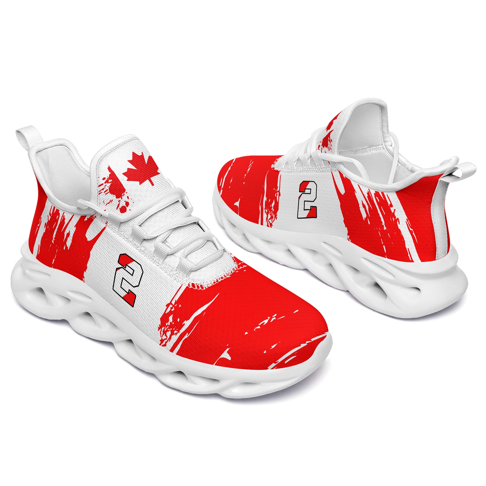 Custom 2026 World Cup Canada Sneakers DIY Country Flag Running Shoes Lightweight Sport Shoes Gift for Football Fans Personalized Team Name and Logo FN003-F023079-10