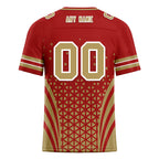 Custom Yellow Red California Personalized Authentic Football Jersey FBJ02-D023033-25
