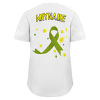 Custom White World Cancer Day Personalized Authentic Baseball Jersey BSBJ01-E06020-5