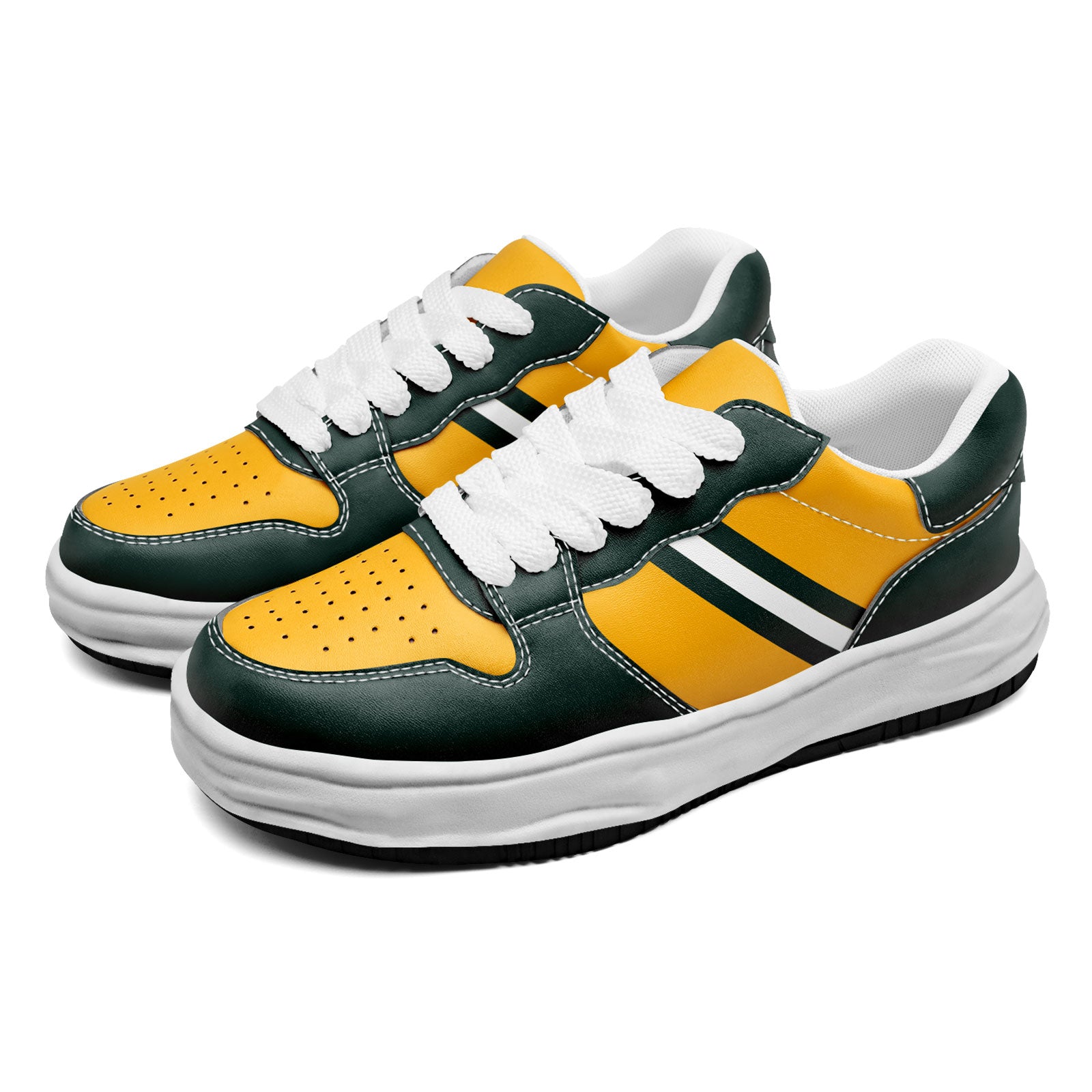 Custom Green Yellow Green Bay Shoes Personalized Sneaker FN032-D020389-13