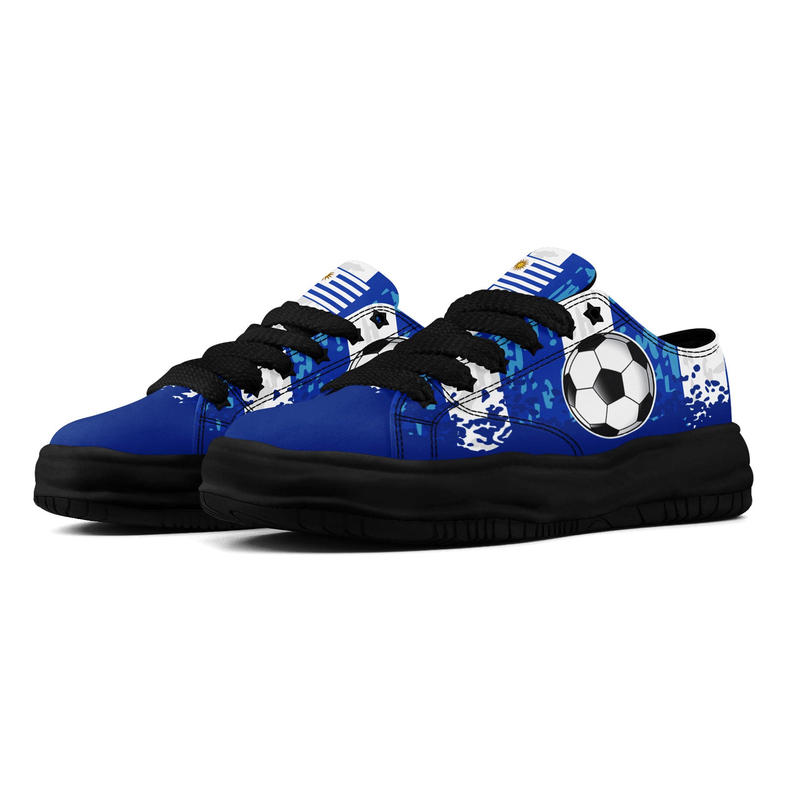 Custom Uruguay 2026 World Cup Sneakers DIY Country Flag Running Shoes Lightweight Sport Shoes Gift for Football Fans Personalized Team Name and Logo FN038-F009112-2