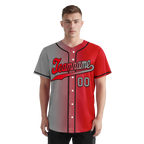 Custom Grey Red Gradient Fashion Personalized Authentic Baseball Jersey BSBJ01-D0a7aad