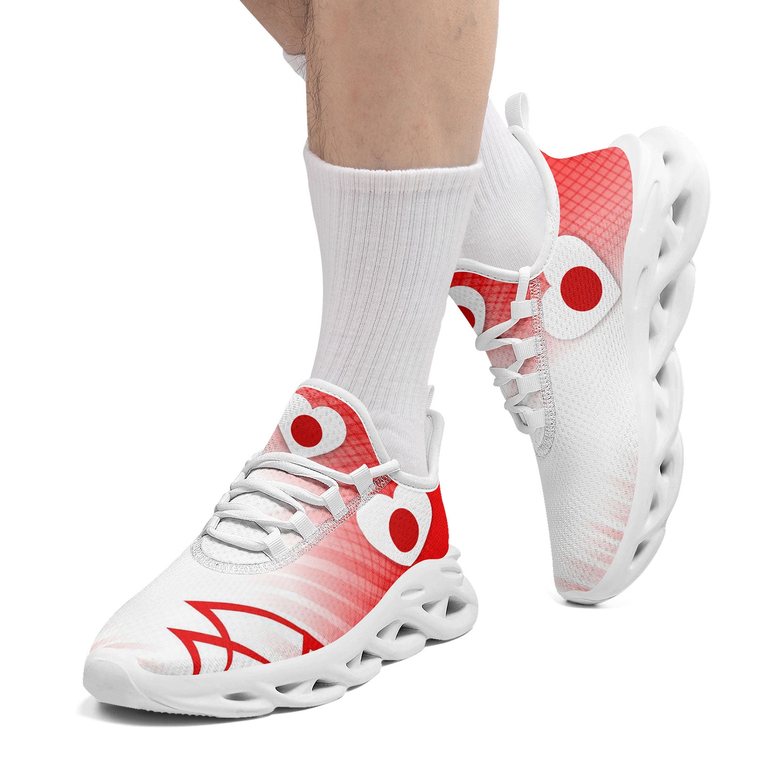 Custom Japan 2026 World Cup Sneakers DIY Country Flag Running Shoes Lightweight Sport Shoes Gift for Football Fans Personalized Team Name and Logo FN003-F025044-10
