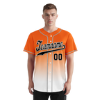 Custom Orange White Fade Fashion Personalized Authentic Baseball Jersey BSBJ01-D0a70dd