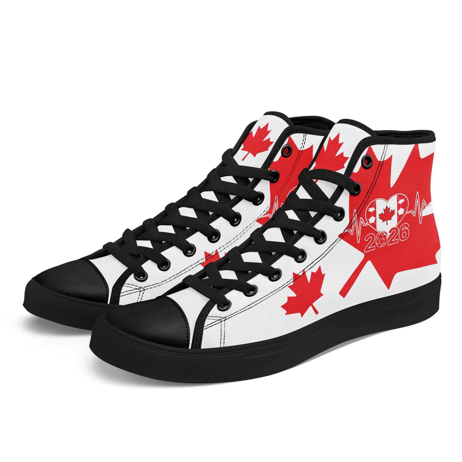 Custom 2026 World Cup Canada Sneakers DIY Country Flag Running Shoes Lightweight Sport Shoes Gift for Football Fans Personalized Team Name and Logo FN024-F023064-4