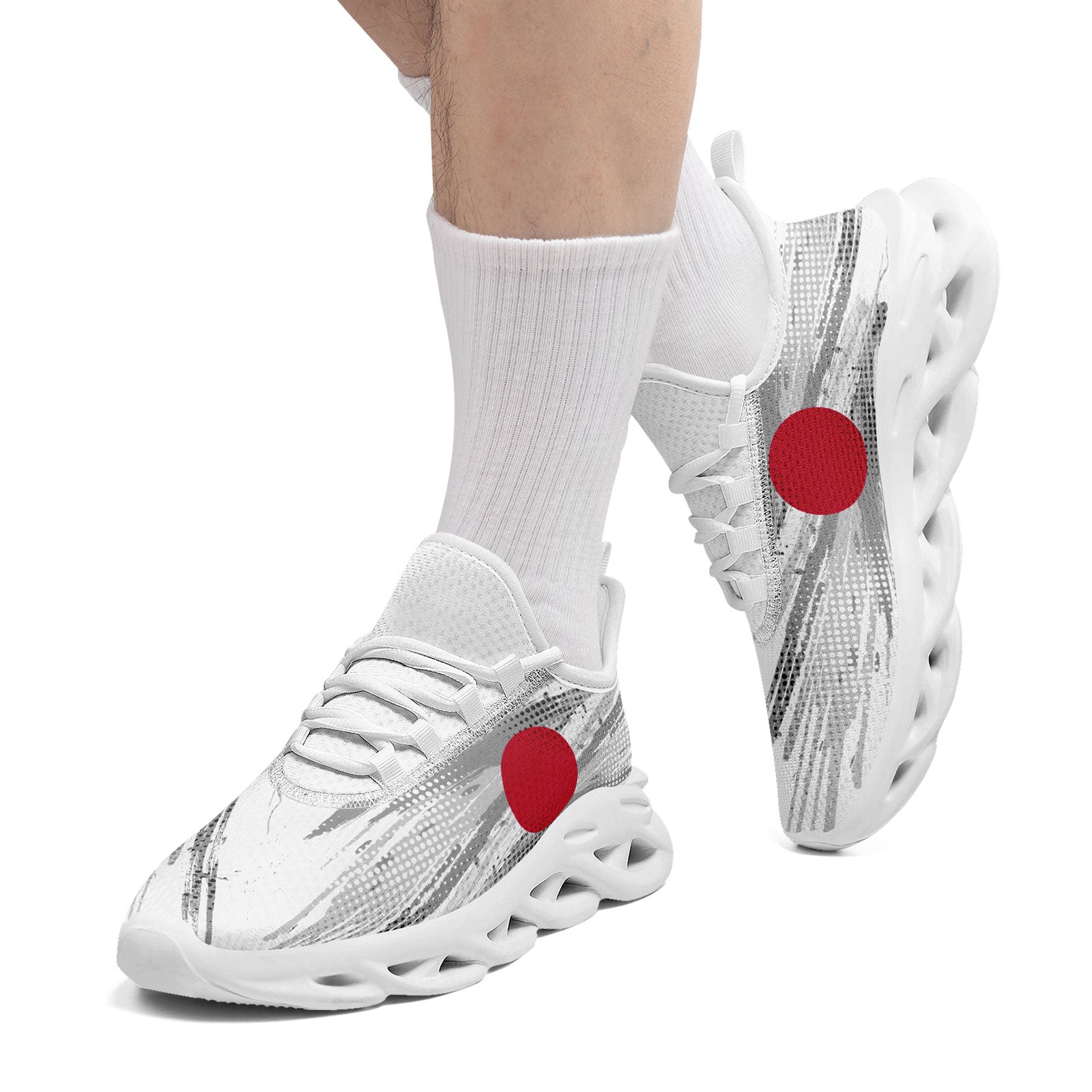 Custom Japan 2026 World Cup Sneakers DIY Country Flag Running Shoes Lightweight Sport Shoes Gift for Football Fans Personalized Team Name and Logo FN003-F025044-3