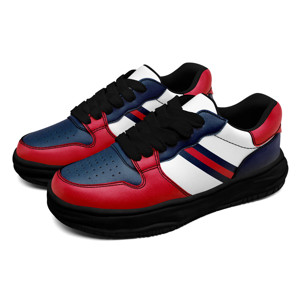 Custom Red Blue New England Shoes Personalized Sneaker FN032-D020389-26