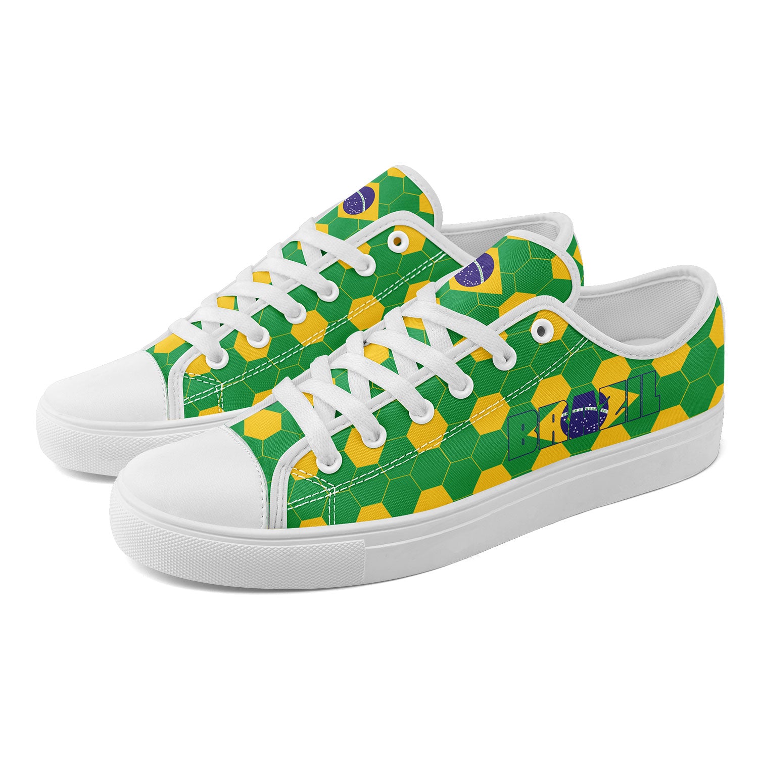 Custom 2026 World Cup Brazil Sneakers DIY Country Flag Running Shoes Lightweight Sport Shoes Gift for Football Fans Personalized Team Name and Logo FN027-F027054-5
