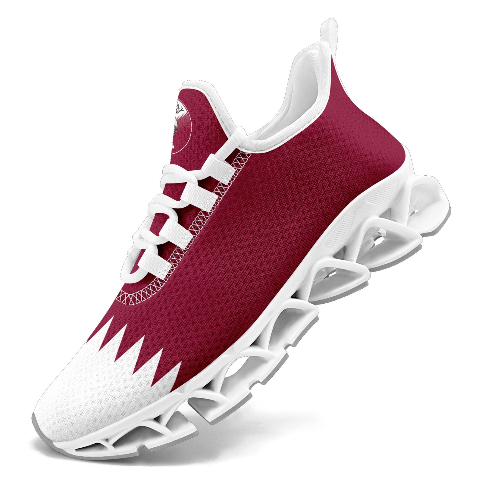 Custom Qatar 2026 World Cup Sneakers DIY Country Flag Running Shoes Lightweight Sport Shoes Gift for Football Fans Personalized Team Name and Logo FN003XD-F020030-1