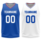 Custom Blue White Classic Style Reversible Basketball Uniform Personalized Ordinary BBJR-D017031