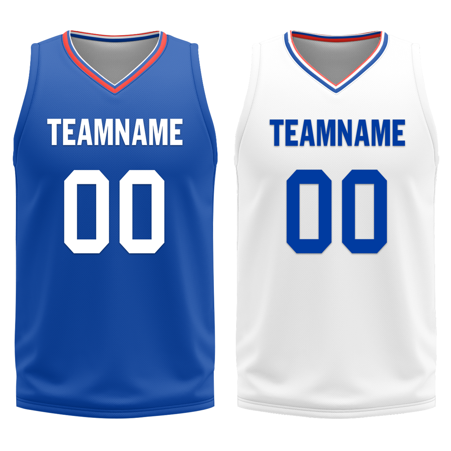 Custom Blue White Classic Style Reversible Basketball Uniform Personalized Ordinary BBJR-D017031