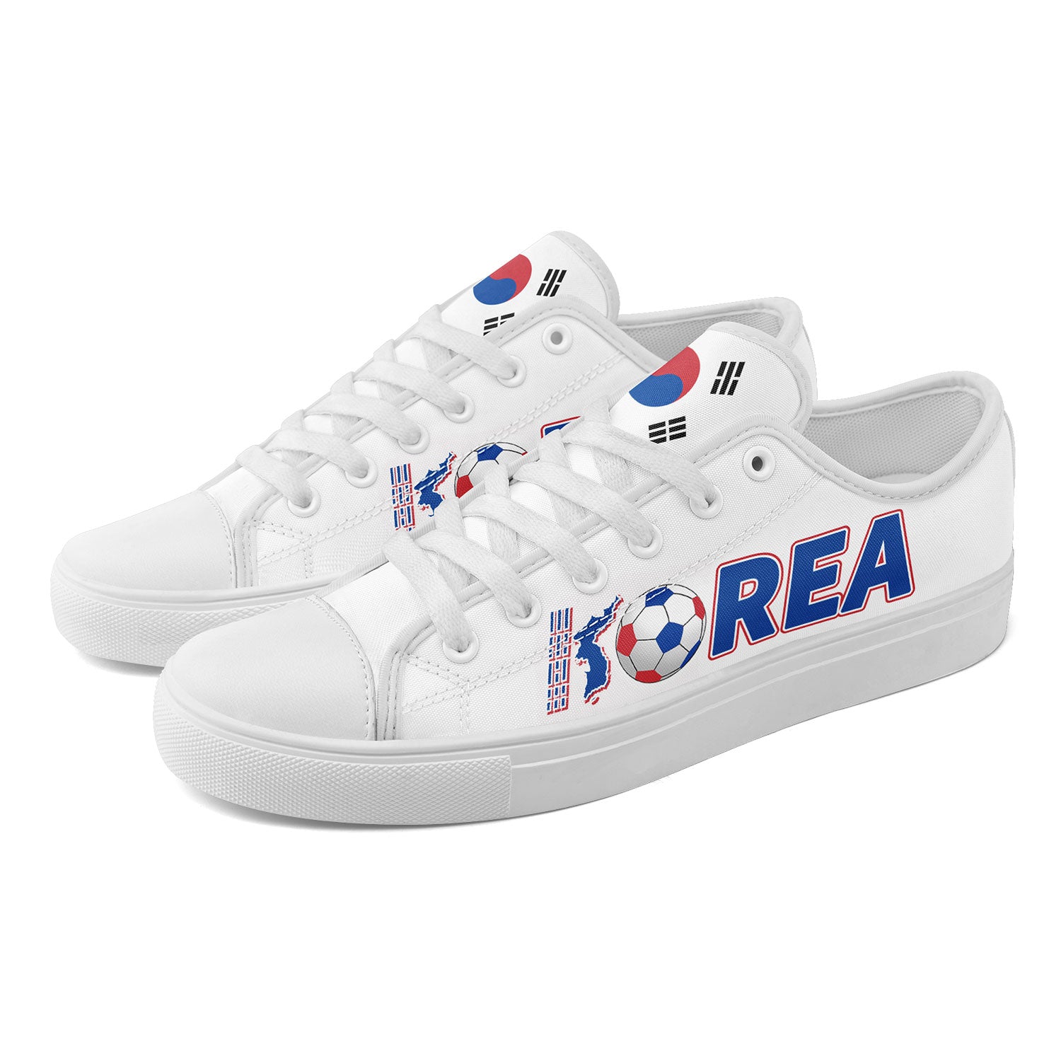 Custom South Korea 2026 World Cup Sneakers DIY Country Flag Running Shoes Lightweight Sport Shoes Gift for Football Fans Personalized Team Name and Logo FN027-F009081-5