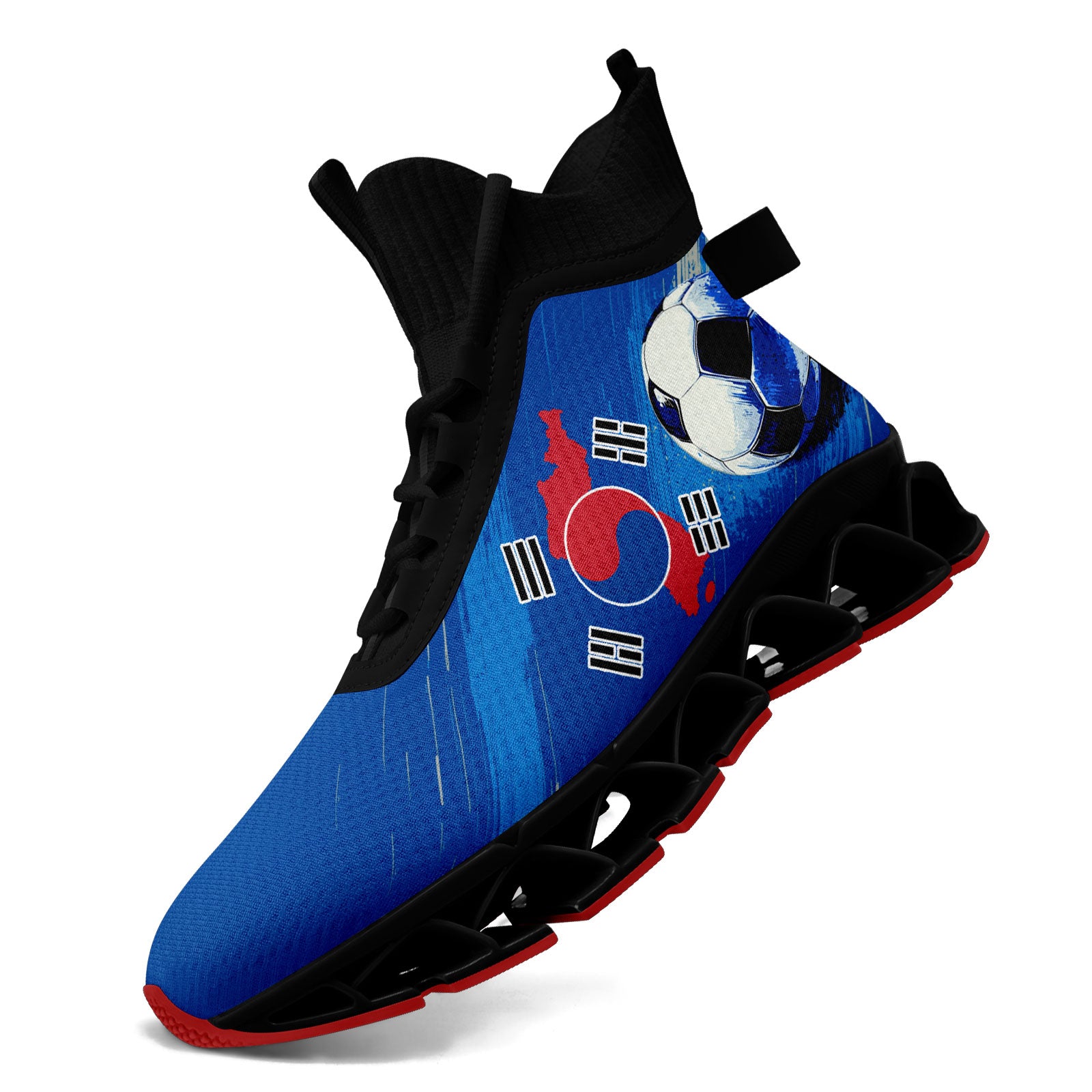 Custom South Korea 2026 World Cup Sneakers DIY Country Flag Running Shoes Lightweight Sport Shoes Gift for Football Fans Personalized Team Name and Logo FN029XD-F009084-5