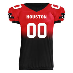 Custom Red Blue Fade Fashion Houston High-Performance American Football Jersey FBJ06-D020252-12