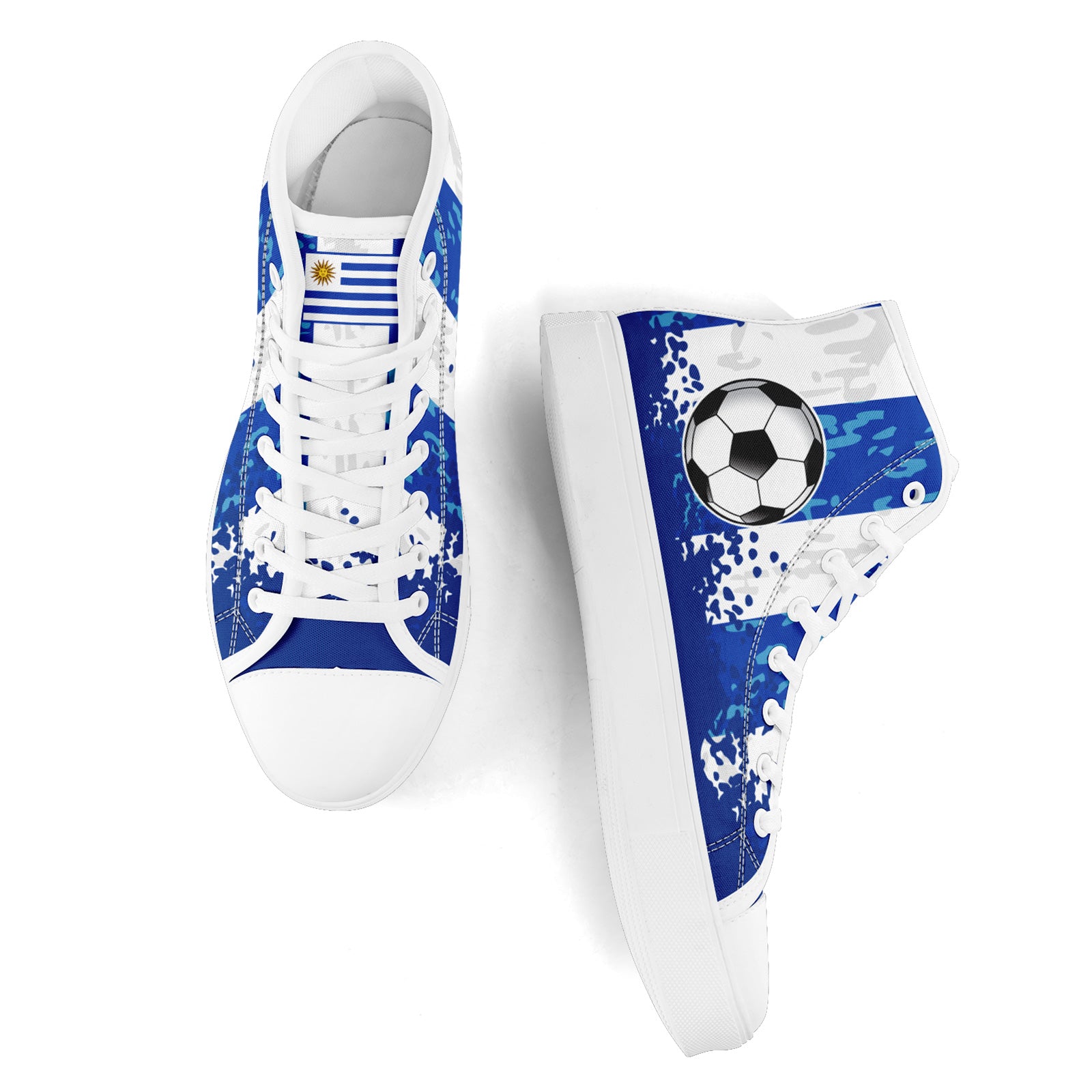 Custom Uruguay 2026 World Cup Sneakers DIY Country Flag Running Shoes Lightweight Sport Shoes Gift for Football Fans Personalized Team Name and Logo FN024-F009089-2