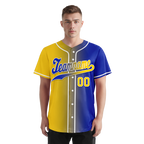 Custom Yellow Blue Gradient Fashion Personalized Authentic Baseball Jersey BSBJ01-D0a7098