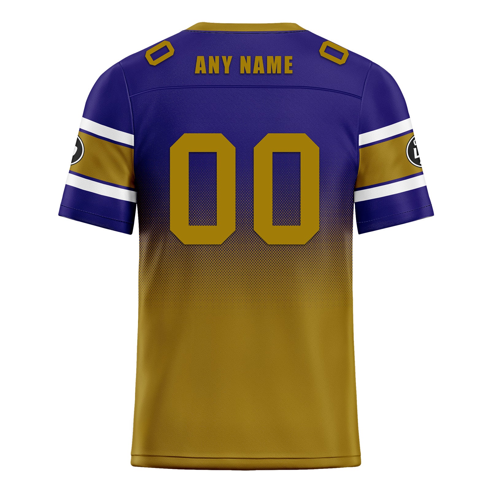 Custom Purple Yellow Baltimore Personalized Authentic Football Jersey FBJ02-D020249-2