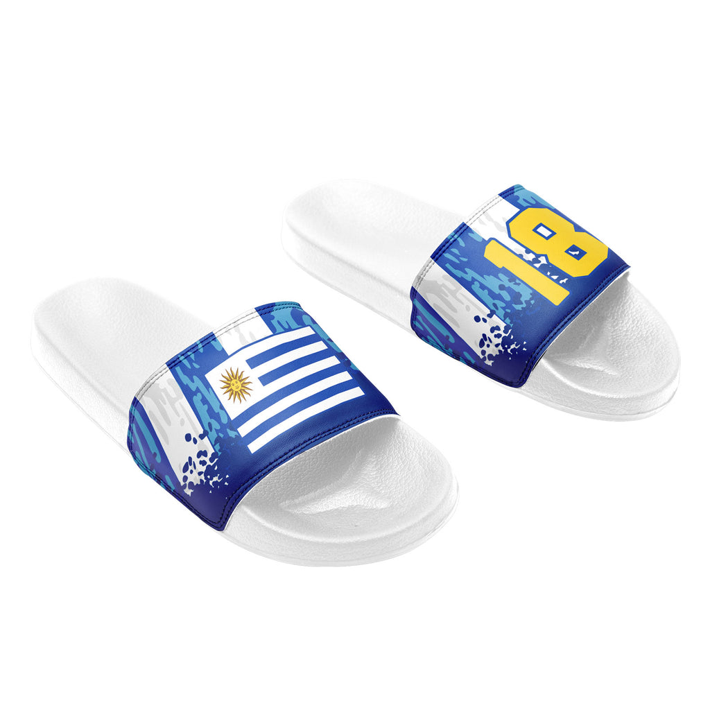 Custom Uruguay 2026 World Cup Sneakers DIY Country Flag Running Shoes Lightweight Sport Shoes Gift for Football Fans Personalized Team Name and Logo FN056-F009113-2