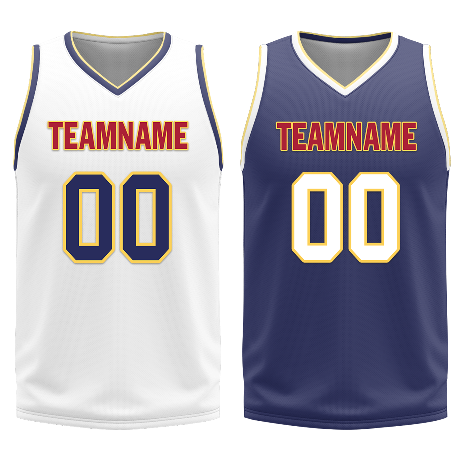 Custom White Blue Classic Style Reversible Basketball Uniform Personalized Ordinary BBJR-D017030
