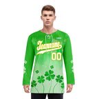 Custom Four-leaf clover Personalized Hockey Jersey HCKJ01-E0615-6