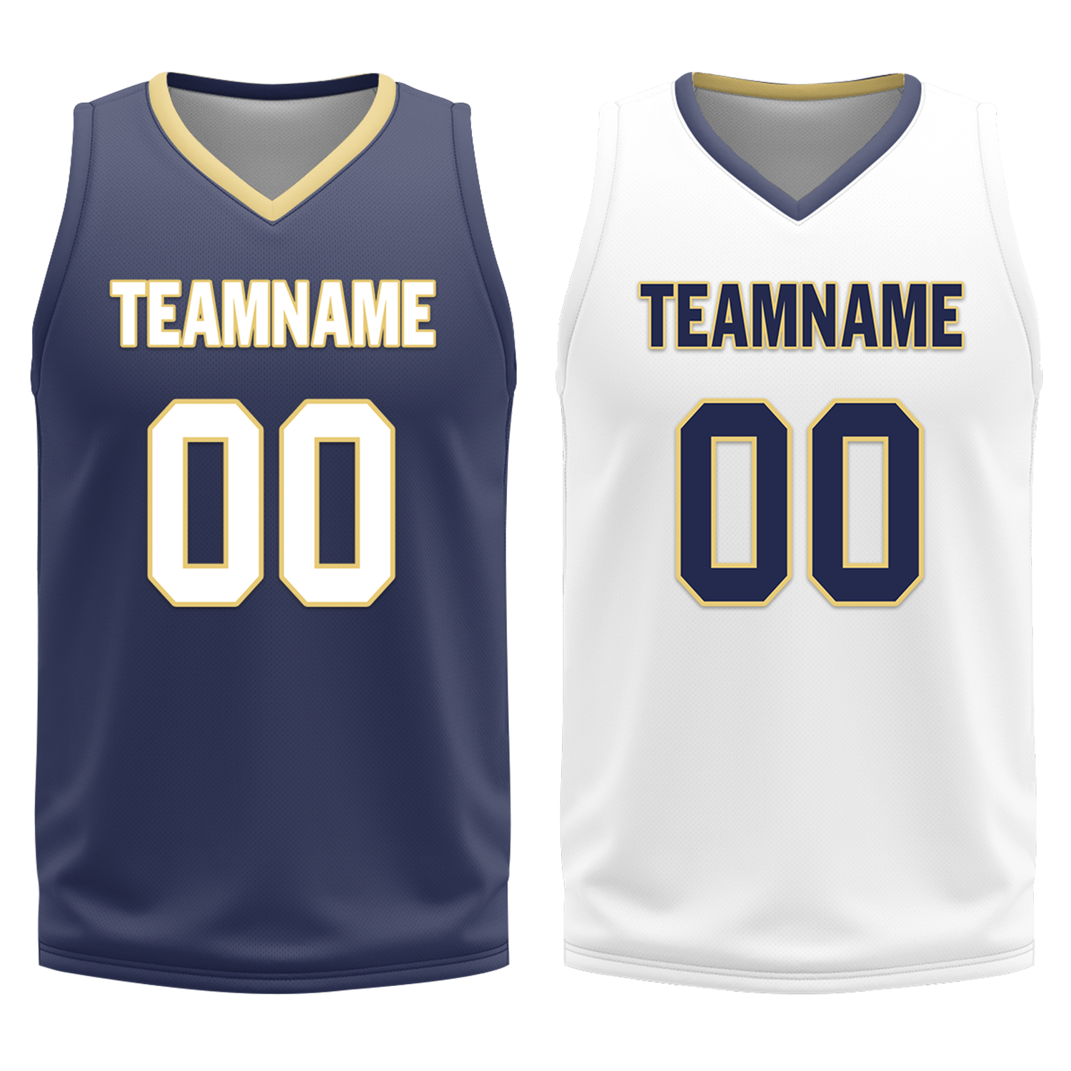 Custom Blue White Classic Style Reversible Basketball Uniform Personalized COOLMAX BBJR-D017050