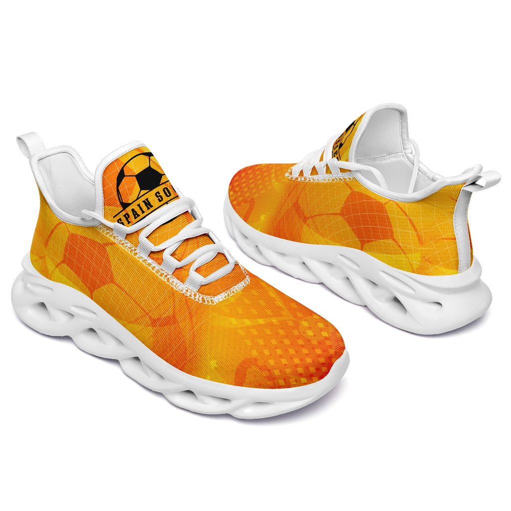 Custom Spain 2026 World Cup Sneakers DIY Country Flag Running Shoes Lightweight Sport Shoes Gift for Football Fans Personalized Team Name and Logo FN003-F025036-5