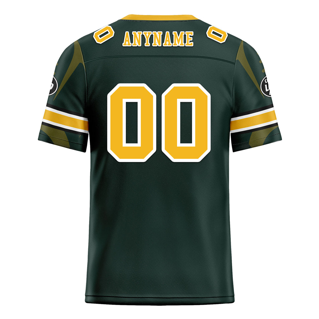 Custom Green Green Bay Football Jersey and Sports Shoes Combo Offer Personalized Combo ZH-D025008-13