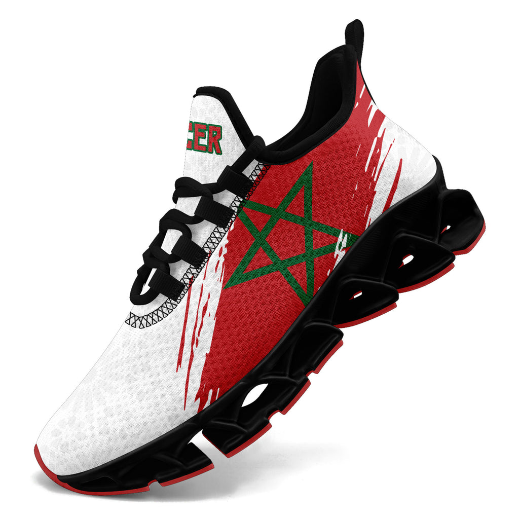 Custom Morocco 2026 World Cup Sneakers DIY Country Flag Running Shoes Lightweight Sport Shoes Gift for Football Fans Personalized Team Name and Logo FN003XD-F009086-5