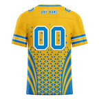 Custom Blue White California Personalized Authentic Football Jersey FBJ02-D023033-22