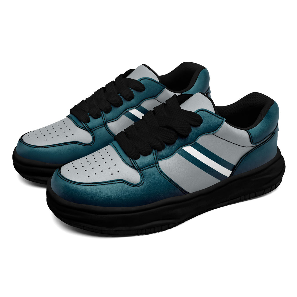 Custom Green Gray Philadelphia Shoes Personalized Sneaker FN032-D020389-23