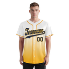 Custom White Yellow Fade Fashion Personalized Authentic Baseball Jersey BSBJ01-D0a70dc