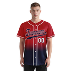 Custom Red Blue Fade Fashion Personalized Authentic Baseball Jersey BSBJ01-D0a70bc