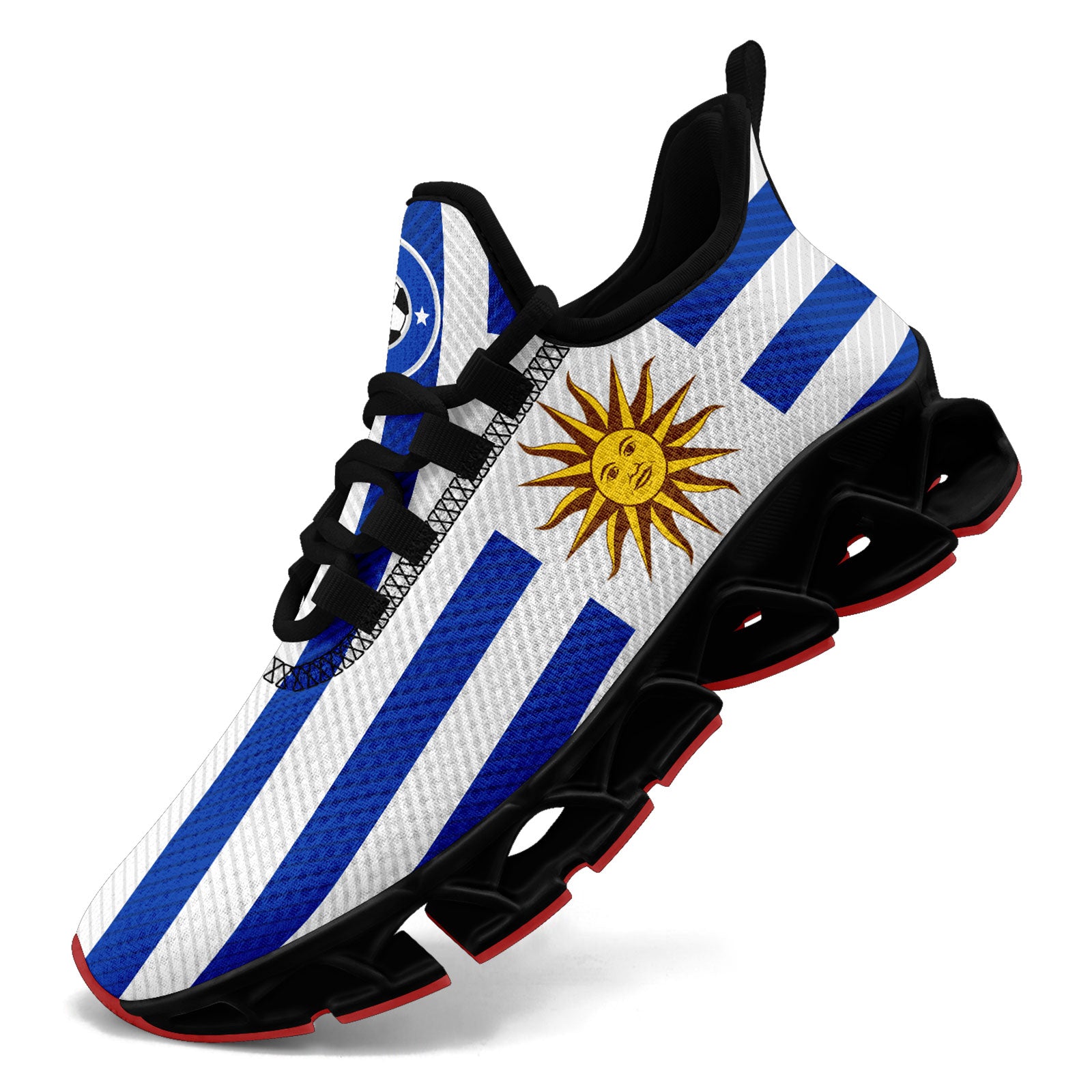 Custom Uruguay 2026 World Cup Sneakers DIY Country Flag Running Shoes Lightweight Sport Shoes Gift for Football Fans Personalized Team Name and Logo FN003XD-F009085-4