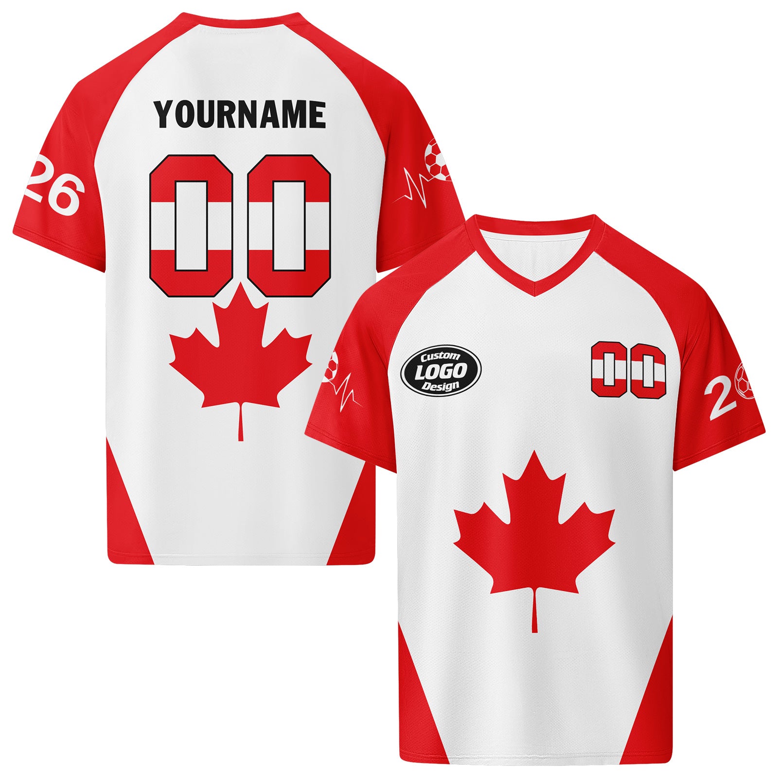 Custom Canada 2026 World Cup Football Shirt Customized Soccer Jersey for Fans Add Your Name & Number FZ190-F023094-4