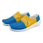 Custom Yellow Blue Los Angeles Jacket and Sports Shoes Combo Offer Personalized Combo ZH-D020294-22