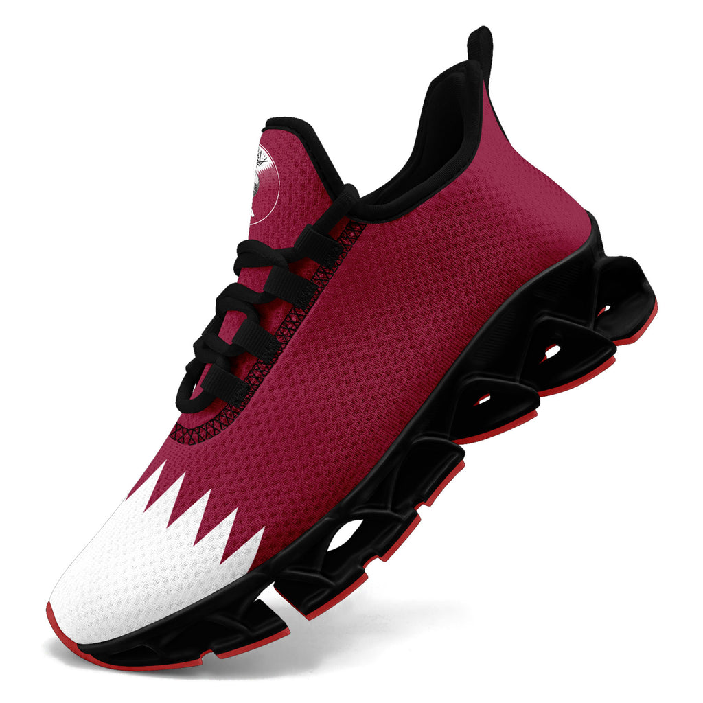 Custom Qatar 2026 World Cup Sneakers DIY Country Flag Running Shoes Lightweight Sport Shoes Gift for Football Fans Personalized Team Name and Logo FN003XD-F020030-1