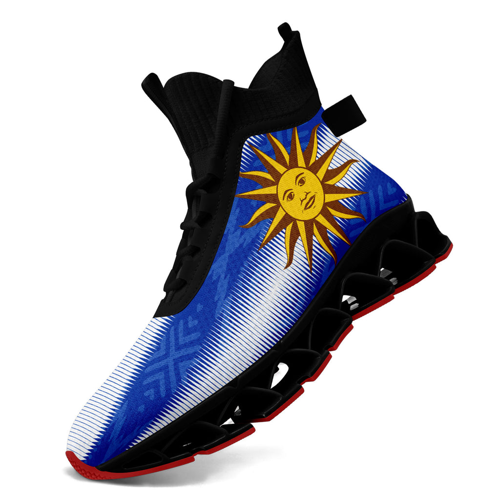 Custom Uruguay 2026 World Cup Sneakers DIY Country Flag Running Shoes Lightweight Sport Shoes Gift for Football Fans Personalized Team Name and Logo FN029XD-F009111-1