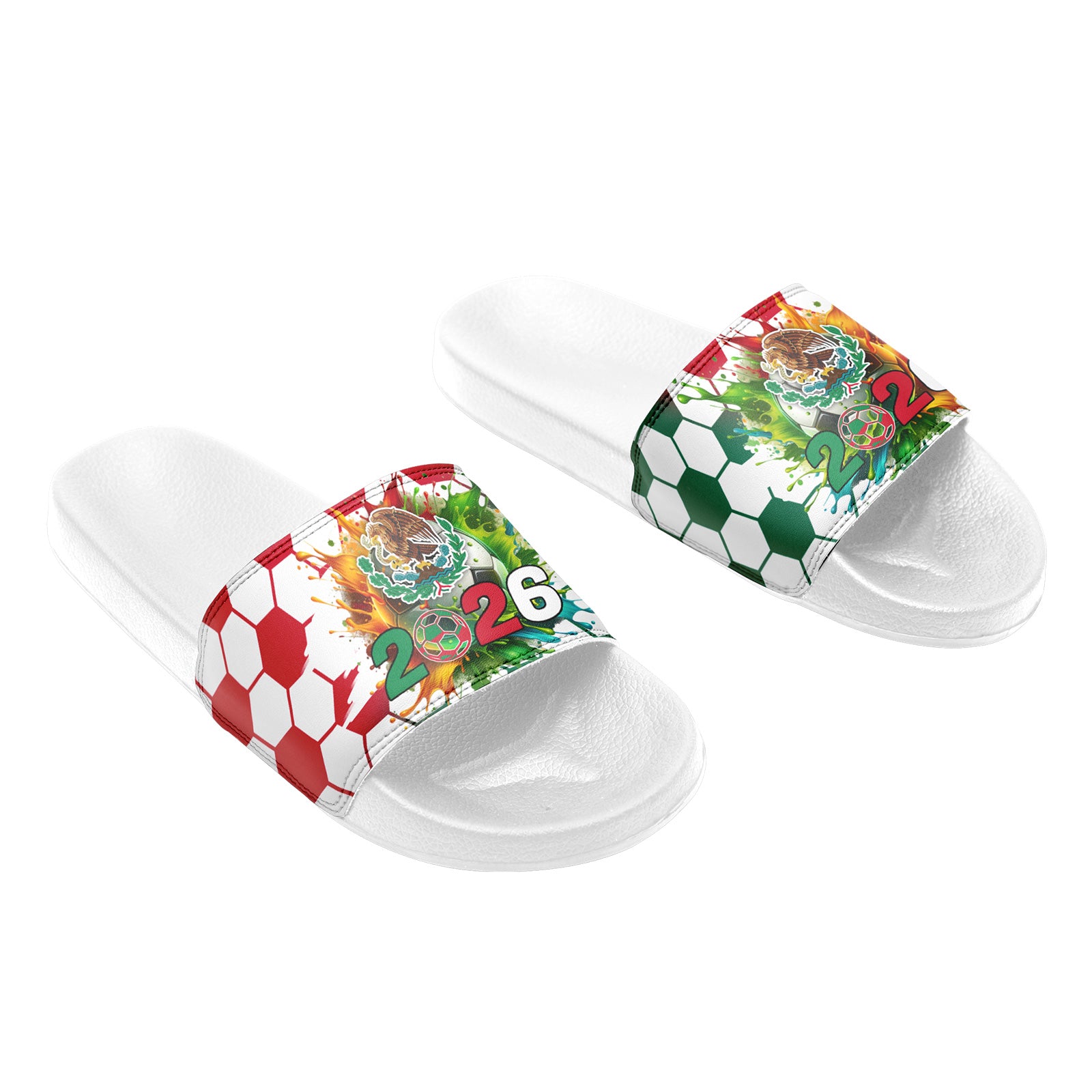 Custom 2026 World Cup Mexico Sneakers DIY Country Flag Running Shoes Lightweight Sport Shoes Gift for Football Fans Personalized Team Name and Logo FN056-F023074-4