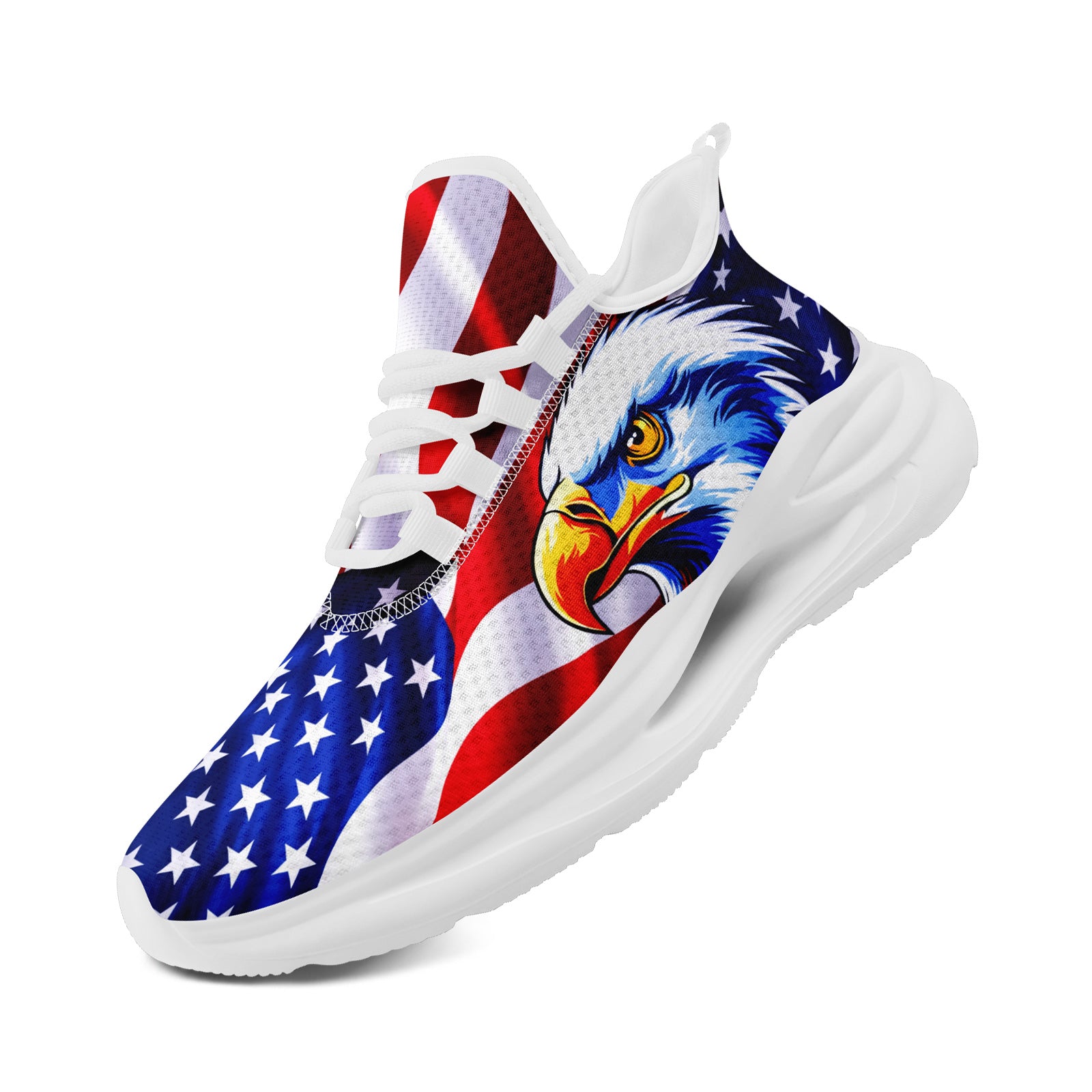 Custom United States 2026 World Cup Sneakers DIY Country Flag Running Shoes Lightweight Sport Shoes Gift for Football Fans Personalized Team Name and Logo FN079-F018033-2