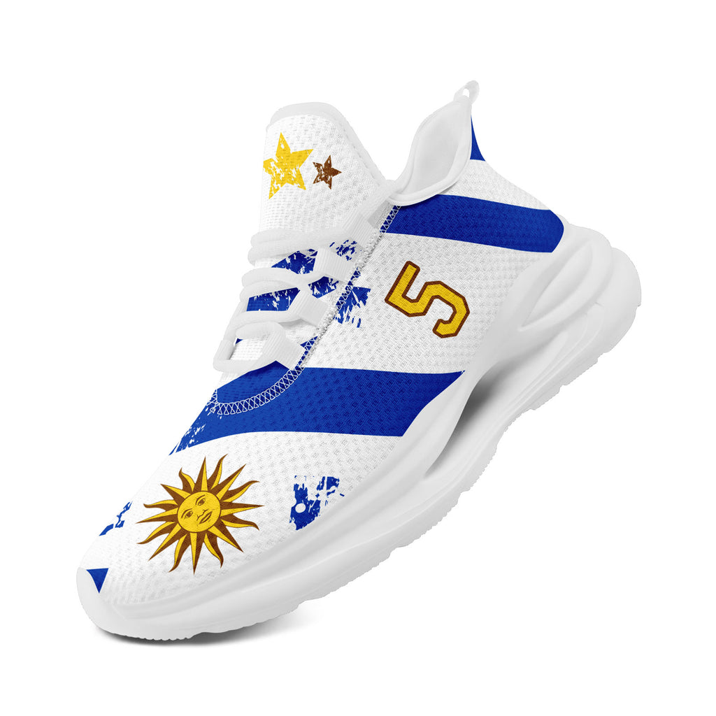 Custom Uruguay 2026 World Cup Sneakers DIY Country Flag Running Shoes Lightweight Sport Shoes Gift for Football Fans Personalized Team Name and Logo FN079-F009123-4