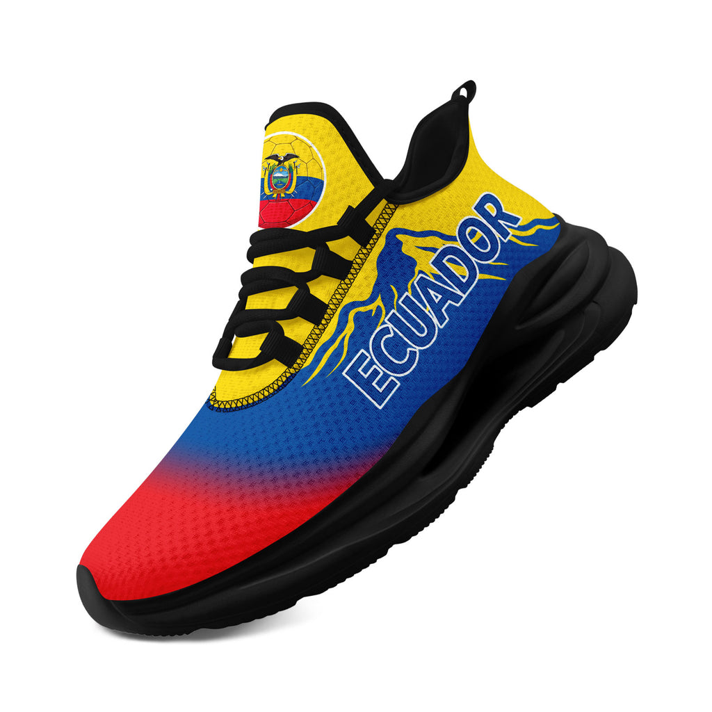 Custom Ecuador 2026 World Cup Sneakers DIY Country Flag Running Shoes Lightweight Sport Shoes Gift for Football Fans Personalized Team Name and Logo FN079-F009088-5