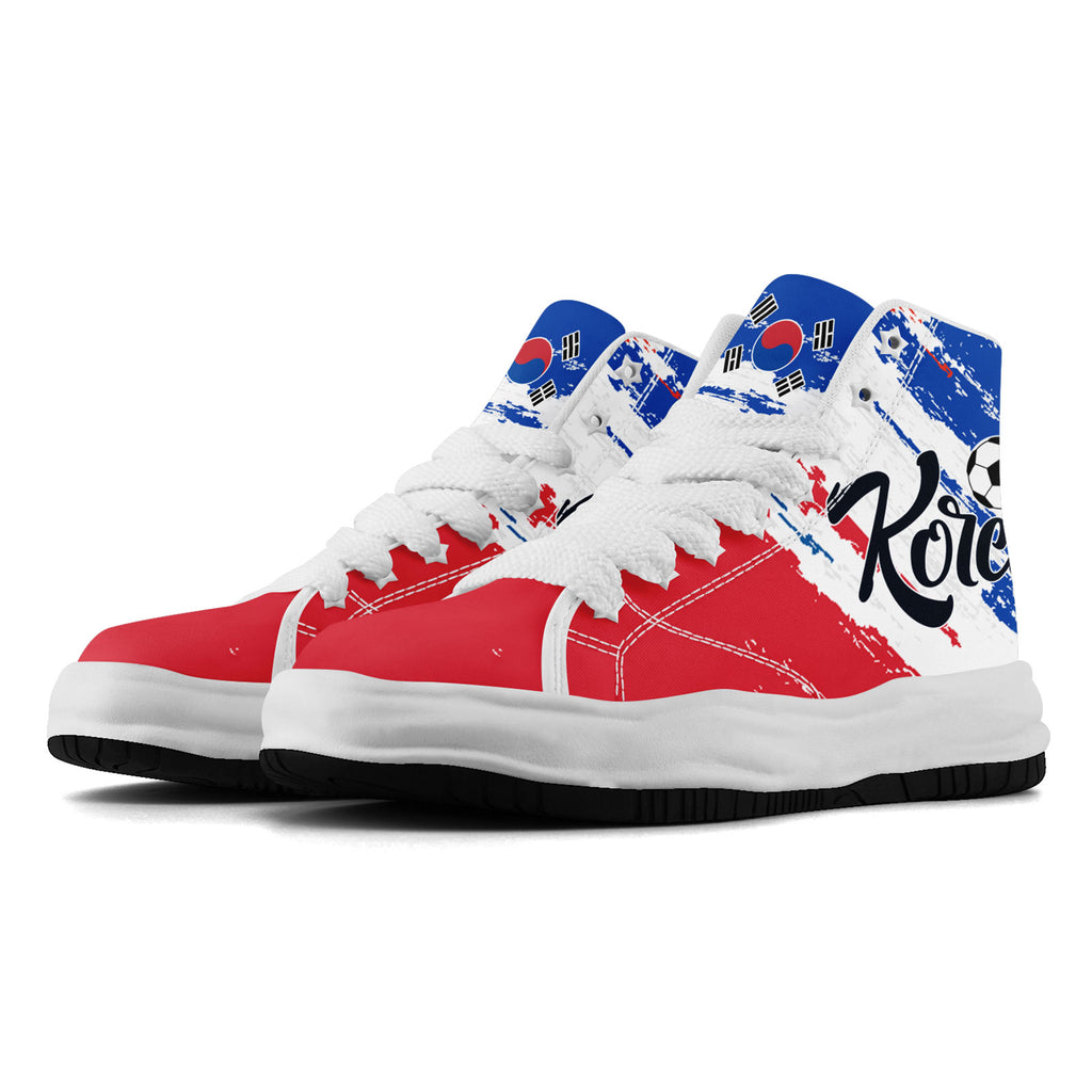 Custom South Korea 2026 World Cup Sneakers DIY Country Flag Running Shoes Lightweight Sport Shoes Gift for Football Fans Personalized Team Name and Logo FN039-F009106-2