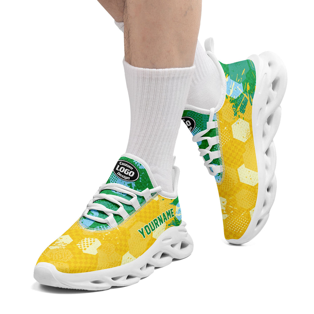 Custom 2026 World Cup Brazil Sneakers DIY Country Flag Running Shoes Lightweight Sport Shoes Gift for Football Fans Personalized Team Name and Logo FN003-F027085-3