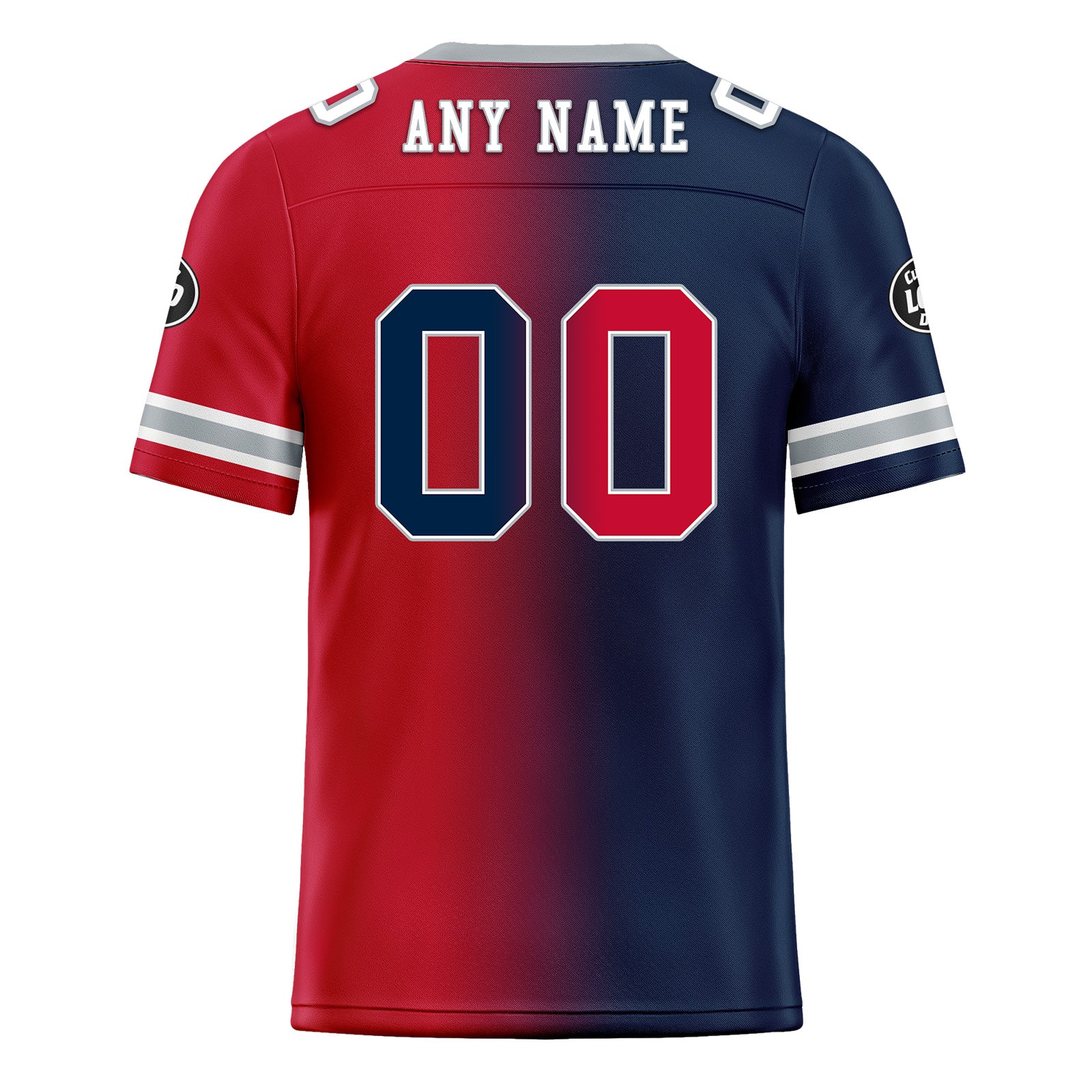Custom Red Blue Massachusetts Personalized Authentic Football Jersey FBJ02-D028017-29