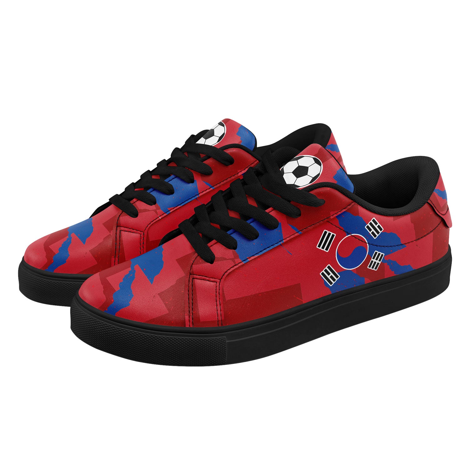 Custom South Korea 2026 World Cup Sneakers DIY Country Flag Running Shoes Lightweight Sport Shoes Gift for Football Fans Personalized Team Name and Logo FN023-F009080-1