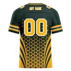 Custom Green Yellow Wisconsin Personalized Authentic Football Jersey FBJ02-D023033-13
