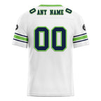 Custom White Green Seattle Personalized Authentic Football Jersey FBJ02-D020256-14